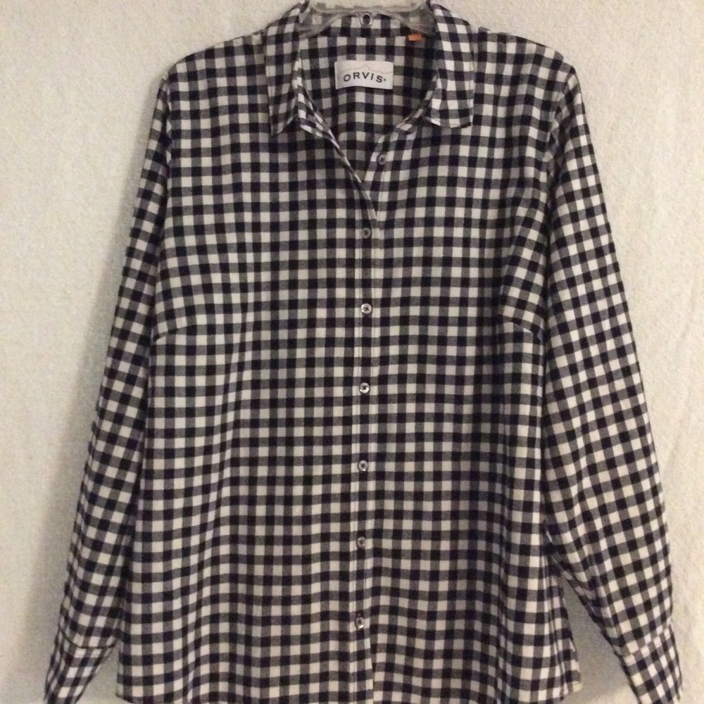 Orvis flannel woman’s long sleeve shirt